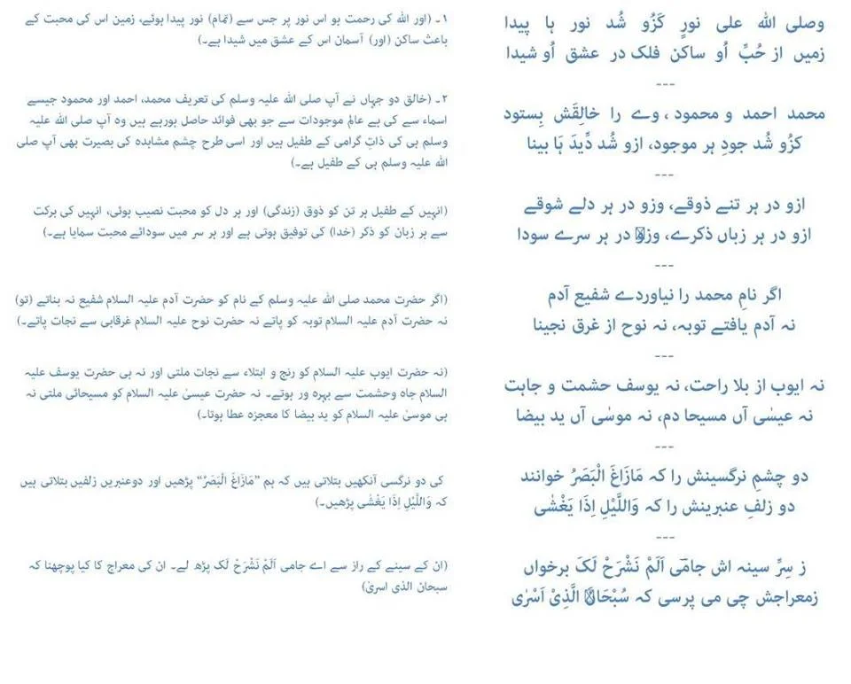 wa sallallahu ala noorin lyrics